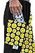 Paradise Towelwear Towel Pants for Swimmers – Cotton Terry Cloth Towel Pants – Beach Coverup – Resort Wear – Swim wear - Black Yellow Smiley Face (Size Kids M/L)