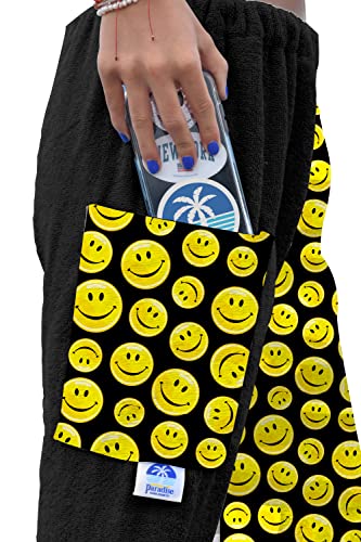 Towel Pants for Swimmers – Smiley Face- Cotton Terry Towel Pants – Beach Coverup – Swim wear4