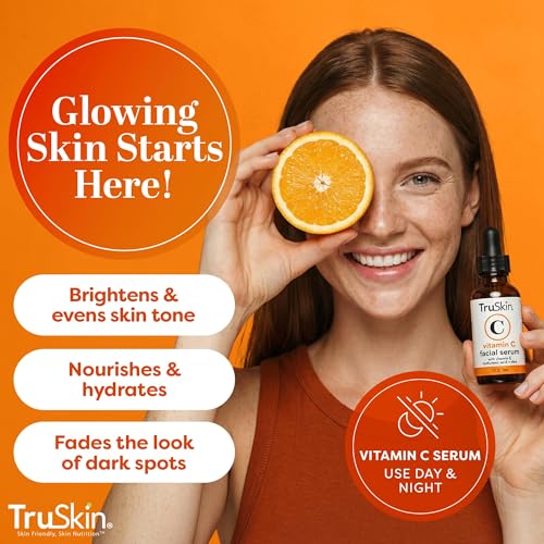 TruSkin Vitamin C Serum for Face – Anti Aging Face Serum with Hyaluronic Acid & Vitamin E – Brightening Formula for Improving Appearance of Dark Spots, Fine Lines & Wrinkles – All Skin Types, 2 Fl Oz - Image 4