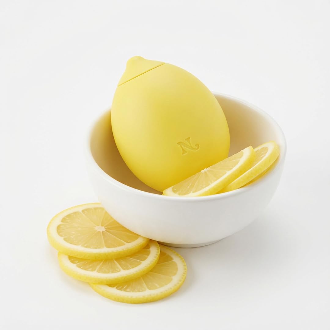Hello Nancy Lemon Massager Device, Rechargeable Handheld Suction Massager with 12 Modes, Compact Lemon-Shaped Personal Massager for Wellness, Comfort, and Relaxation