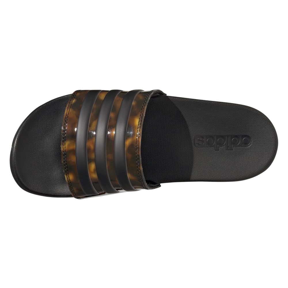 adidas Women's Adilette Comfort Slide Sandal: 8 Black/Black/Black 1