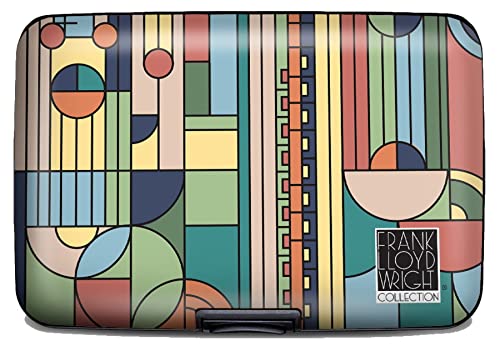 Monarque Frank Lloyd Wright Armored Wallet RFID Secure Data Theft Protection Credit Card Case (Saguaro Sunrise)