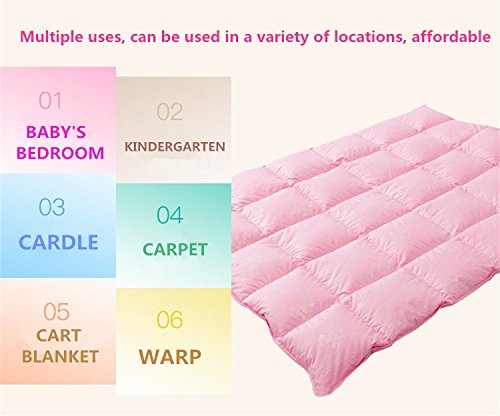 C&L Baby/Toddler Crib Down Comforter/Blanket for Winter,Pure Goose Down Filled,Soft Breathable Cozy (Pink, Big(41x48in)) - Thumbnail 5
