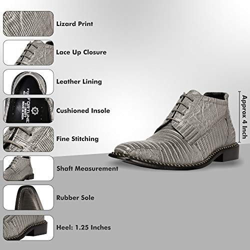 Liberty Leather Dress Boots 10 GREY FrenzyStyle