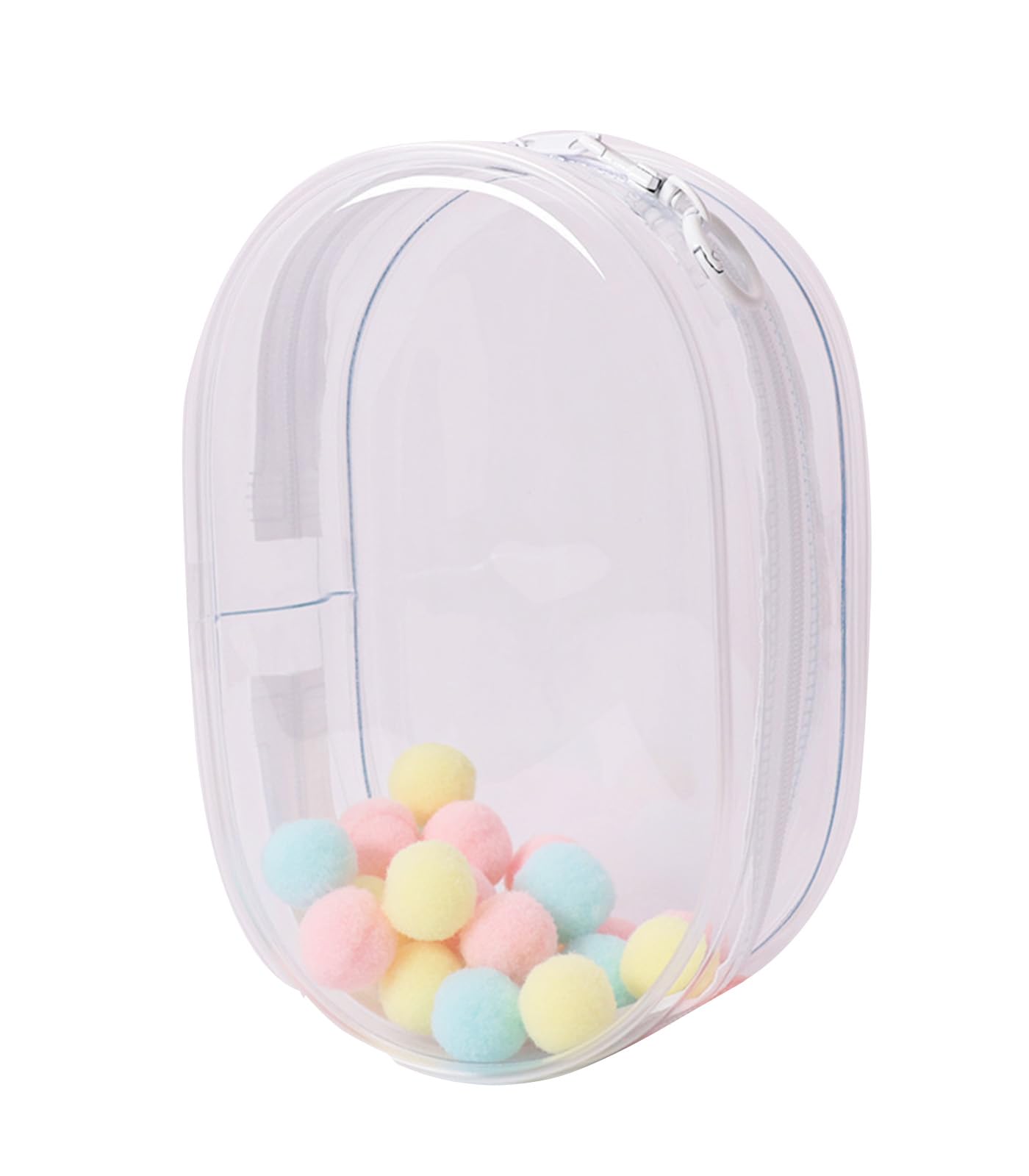 Large Doll Carrying Case for 18cm Plushies, Clear Figure Display Bag with Keychain, 7in Doll Carrying Case Keychain Pouch Charms for Collectibles