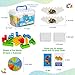 WOWNOVA 64PCS Deluxe Tetra Tower Game for Family Game Night, Balance Stacking Blocks Tower Board Game for Fun Party Games, Stacking Game for Kids & Adults, with Prize Wheel&Cute Clear Storage Box