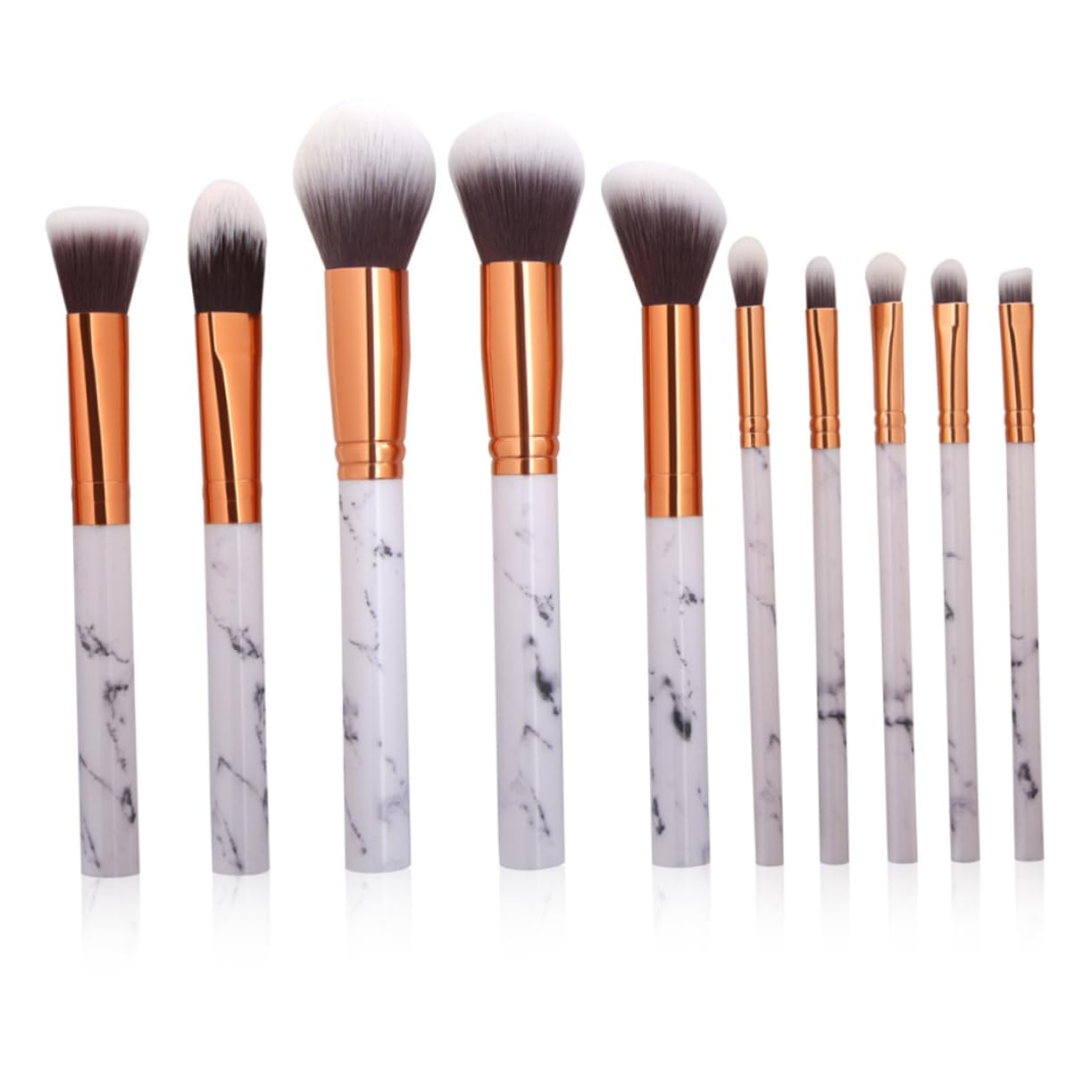 Ipetboom 30piezas Brochas De Maquillaje De Diseño De Mármol Profesional Para Base Sombra De Ojos Rubor y Para Uso Personal o Profesional