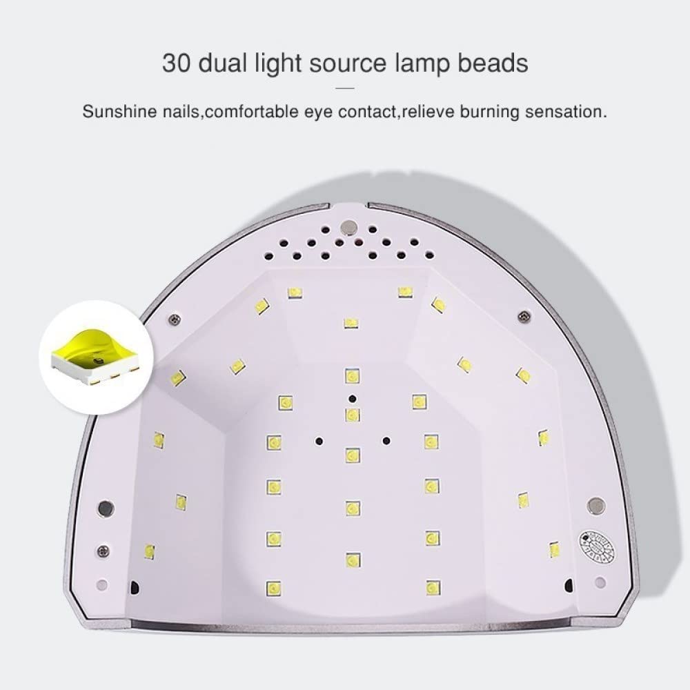 AAPIE Strumenti per Unghie Lampada per Unghie a LED UV 48w con 3 impostazioni del Timer Sensore Automatico Lampada per fotopolimerizzazione Professionale per Smalto Gel Uso Domestico Nero