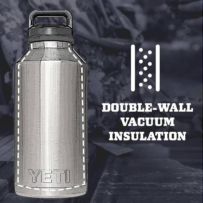 YETI Rambler Bottle with Chug Cap, Navy, 64 oz (1.8 L)
