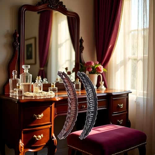 Juego de 2 peines vintage para cabello rizado y grueso miniatura 4