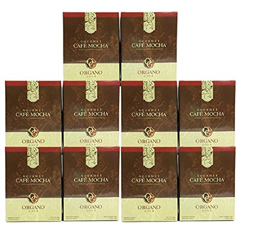 10 box of Organo Gold Gourmet Cafe Mocha,14.9 oz NET,15 sachets
