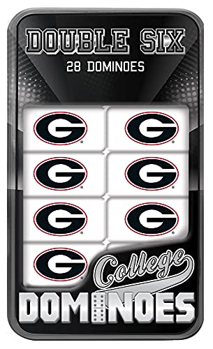 MasterPieces NCAA Georgia Bulldogs, Collectible Double Six Dominoes, For Ages 6+