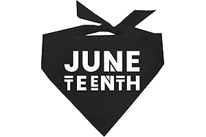 Festive Juneteenth Dog Bandana for Patriotic Pups (One Size 751, Black)