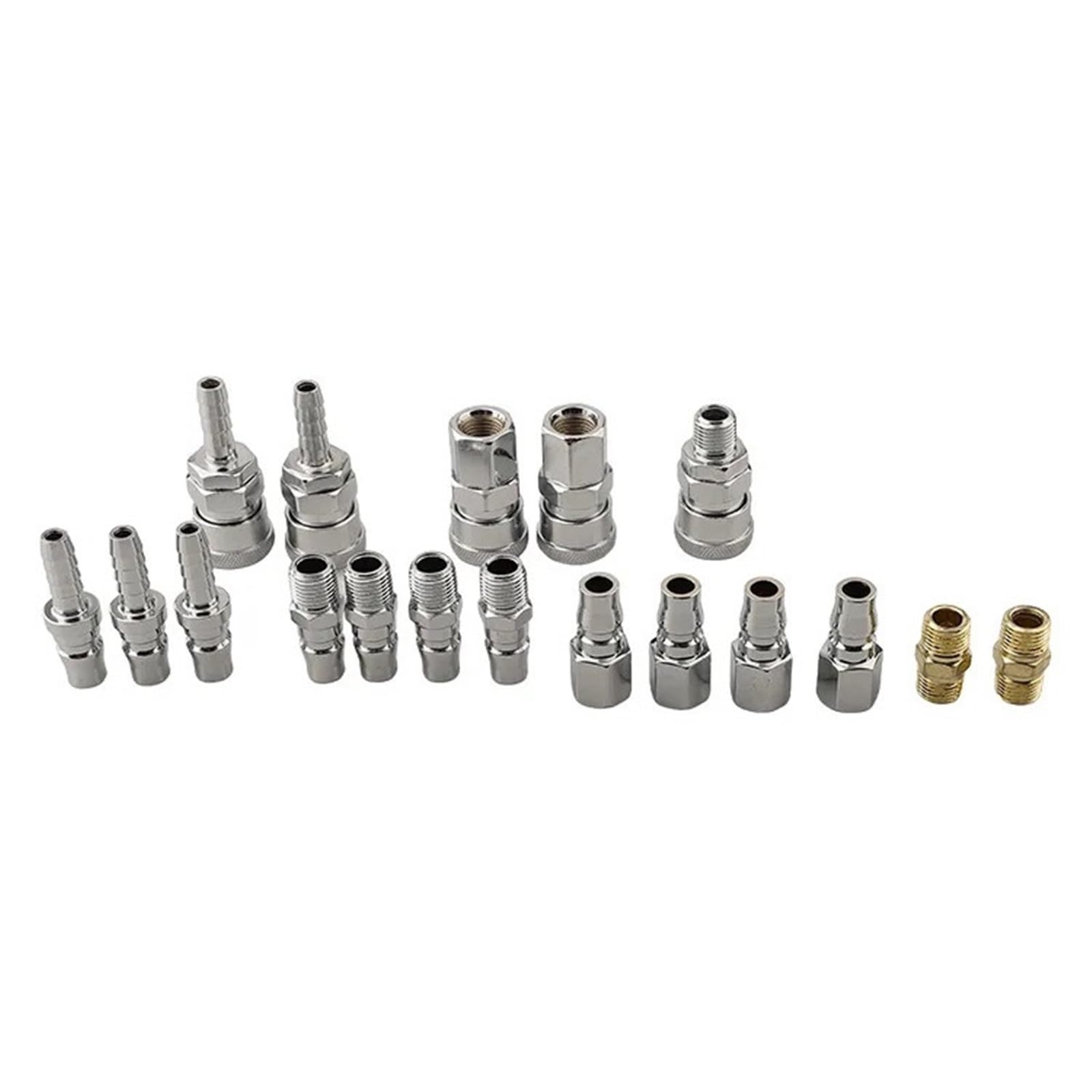 18-teiliges Luftanschlussset Mit Nitto-Stecker- Und Buchsenkupplungen for Pneumatische Systeme