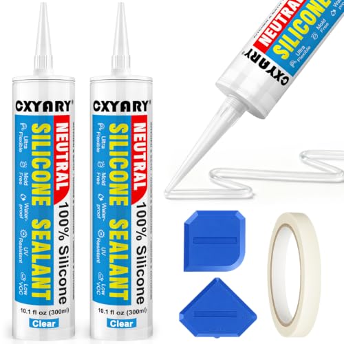CXYARY Silicone Caulk Clear 2-Pack