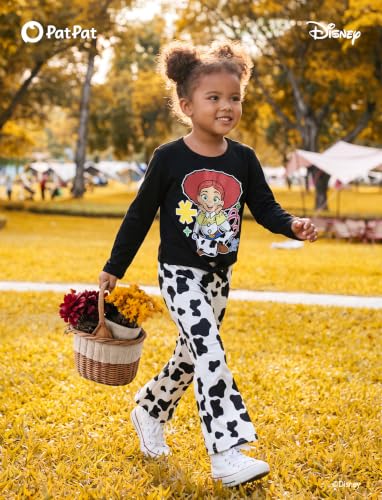 Image of Disney Girls Outfits Long Sleeve Knot Front Shirt Flare Pants 2PC Clothes