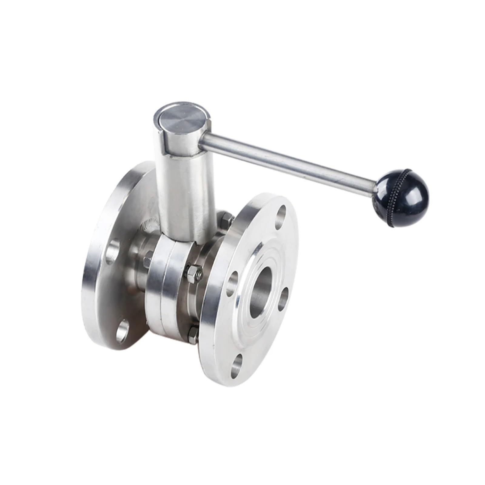 BALYDLUL G1 DN25 Stainless Steel 304 Sanitary Butterfly Valve Flange OD 110MM Silicone Sealing