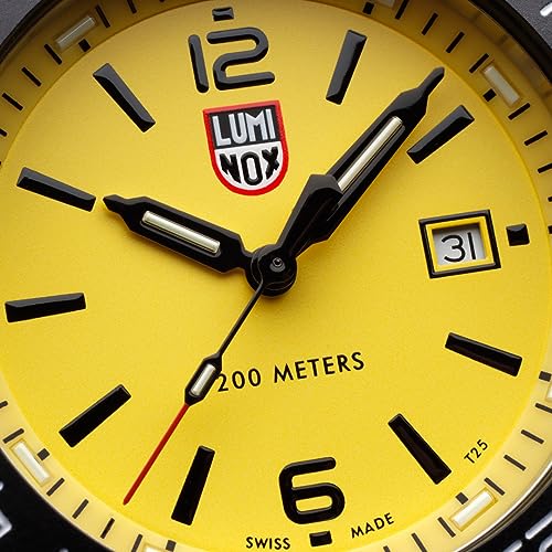 Luminox Rubber Pacific Diver Date Analog Dial Color Yellow Men Watch - Xs.3125, Yellow Band - Image 6