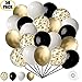 Produktbild Ourworld Luftballons Gold Schwarze Luftballons Konfetti Ballons Heliumballons, 50 Stück Schwarz Gold Weiß Helium Luftballons Latex Party Luftballons für Hochzeit Geburtstag Taufe Party Dekoration