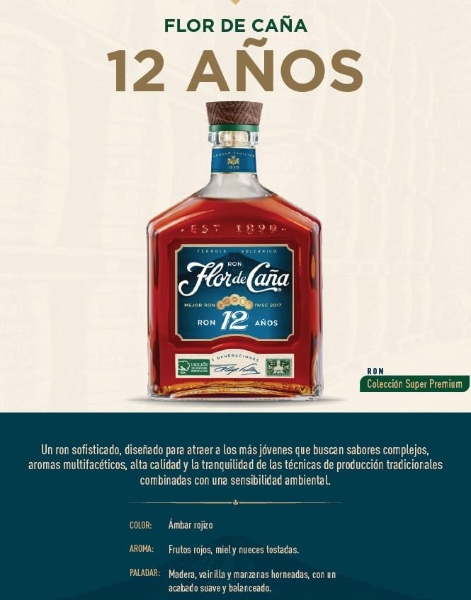 Miniatura 6 de Ron Flor de Caña Centenario 12 años, 1 botella 70 cl