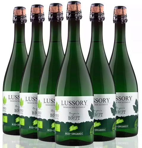 Vino ORGANICO Espumoso 0,0 SIN ALCOHOL – LUSSORY PREMIUM Organic Sparkling | Caja de 6 botellas x 750ml | Proceso de Desalcoholización de Vino Orgánico Original
