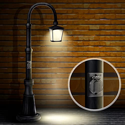 3 Packs Lamp Post Outlet 120V Grounded Electrical Outlet Energy Saving Light Pole Plug For Outdoor Lamp Post And Poles, Energy Saving And Weather Resistant, Ul Listed, Black #TOP3