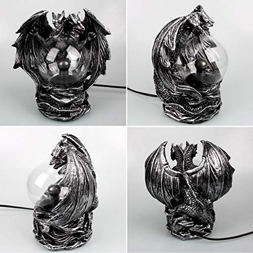 Lampada a Sfera al Plasma malvagia XL da 4 Pollici sensibile al Tocco, Sfera di Cristallo elettrostatica di Colore Rosso Magico per Feste per Natale di Halloween