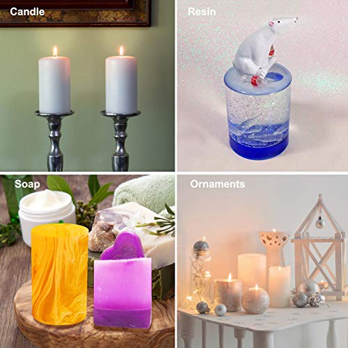 Mity Rain Cylinder Candle Molds For Candle Making, Pillar Candle Silicone Molds For Resin Casting Epoxy Mold For Making Wax Candles, Soaps, Polymer Clay, Crafts (2Pcs) #TOP3
