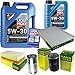 Produktbild QR-PARTS 69348528 Filter Set Inspektionspaket 6 Liter Motoröl Longtime High Tech 5W-30 MANN-FILTER Innenraumfilter Kraftstofffilter Luftfilter Ölfilter