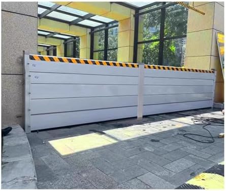 Aluminum Flood Barrier Door Barriers - 6.4FT Tall Removable & Reusable Water Stopper Shield for Residential Flood Protection, Anti-Flood Wall Unit Module Solution