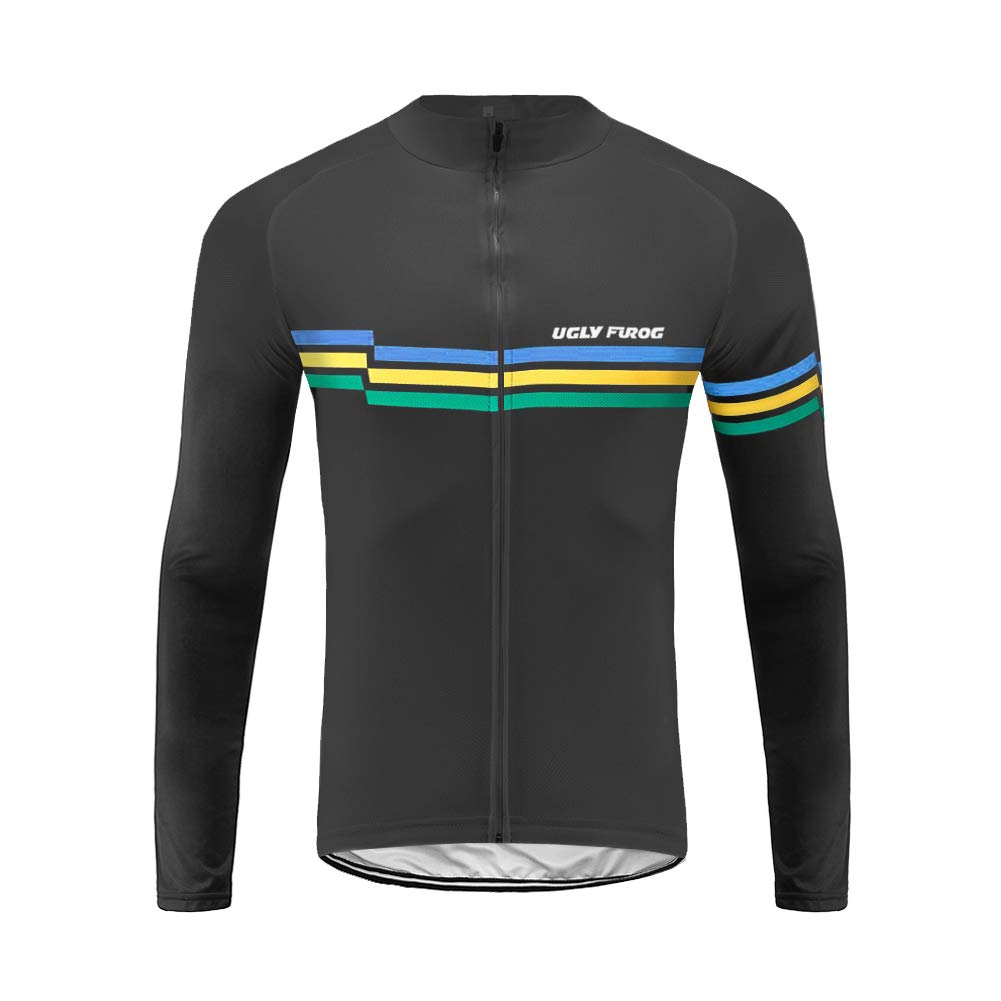 Ugly Frog Sports Mountain Bike Abbigliamento Invernale Manica Lunga per Uomo Ciclismo Magliette Manica Lunga MC04