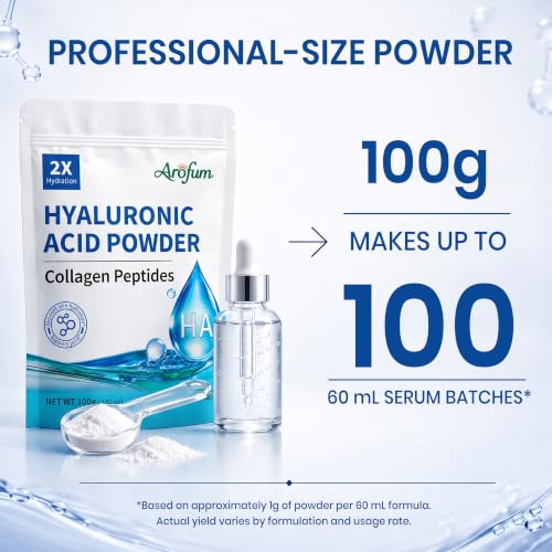 100g Arofum Hyaluronic Acid Powder w/ Marine Collagen Peptides for DIY Skincare (3.52-Oz) 7.99 w/ S and S + Fr + 60% Off Code FIVQ6UI5 - image 7
