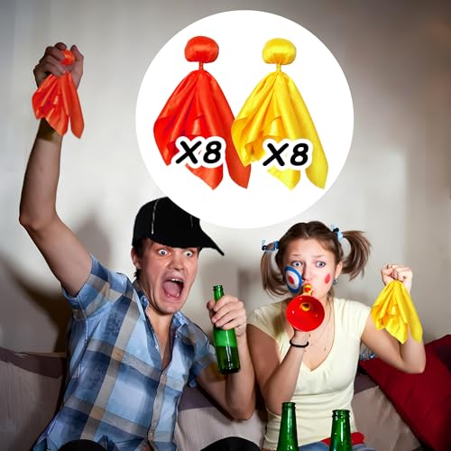 image for HIOHWEFH 16 Pcs Penalty Flag Football Flags, Challenge Flag, for Refer