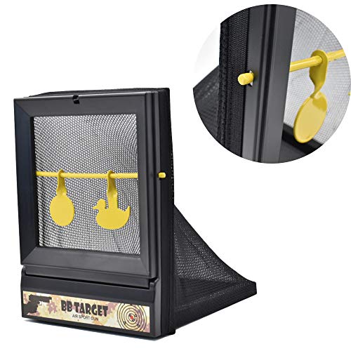 Airsoft Aim Target With Trap Net Catcher, Portable Bb Bullets Recycling Device Airsoft Aim Target Stand And Paper Target For Shooting Training Device Durable Net Trap #TOP3