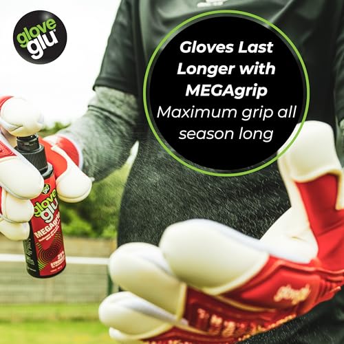 Image of Gloveglu MEGAgrip Goalkeeper Glove Grip Spray | Advanced Goalkeeper Glove Palm Grip Reviver | Improved Catching & Better Ball Handling