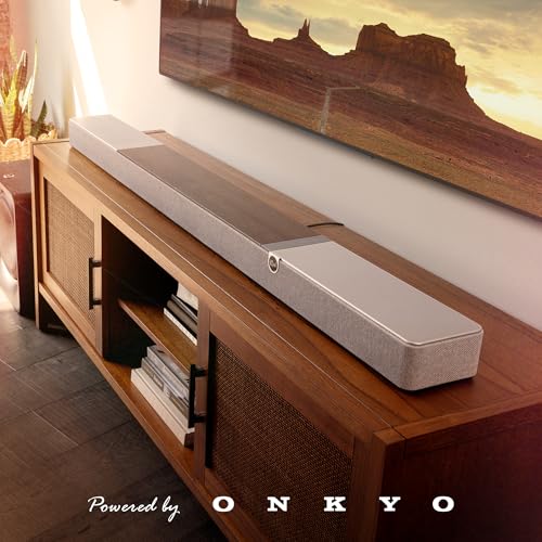 Image of Klipsch Flexus CORE 300 5.1.2 Channel Powered by Onkyo Bluetooth Sound Bar with Dirac Live Room Correction, Dolby Atmos and Custom Tuned Bass - Walnut Without Wall Mount