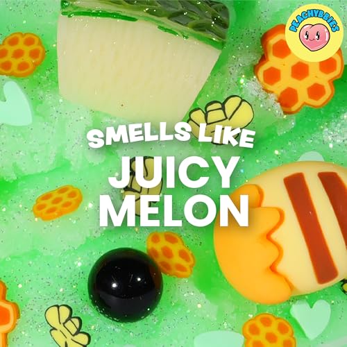 Image of Peachybbies Honeydew Boba Slush Slime, Made in USA Premium, 100% Authentic, 7 oz. ICEE, Scented for Kids, ASMR, Fidget Toys (Pack of 2)