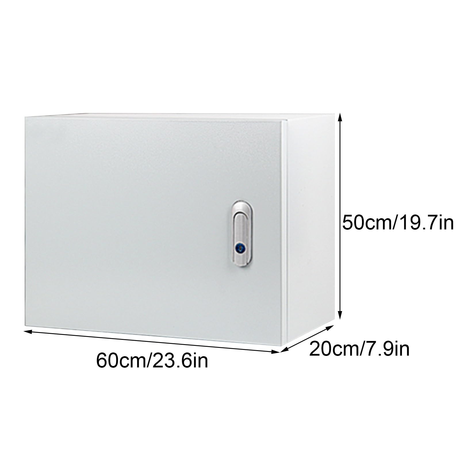 Scatola Elettrica In Acciaio Laminato A Freddo, Scatola Di Derivazione Elettrica Bloccabile, Impermeabile, con Piastra Di Montaggio, Facile Da Usare(60x50x20cm/23.6x19.7x7.9in)