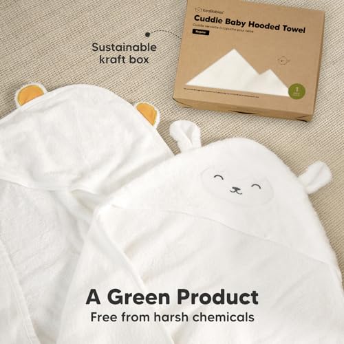 Keababies Baby Hooded Towel - Viscose Derived From Bamboo Baby Towel, Toddler Bath Towel, Infant Towels, Large Hooded Towel, Organic Baby Towels With Hood For Girls thumb #7