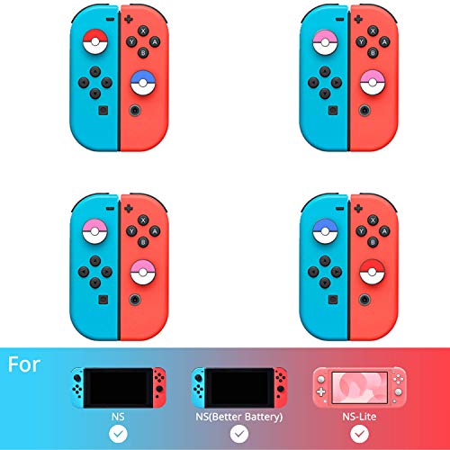 Ferkurn Switch Thumb Grip Caps for NS Joycon & Switch Lite, Switch Joystick Caps Analog Grips Button Caps Joy con Grip Cover Controller Skin Thumbstick Grips,Purple Red Blue Switch Caps