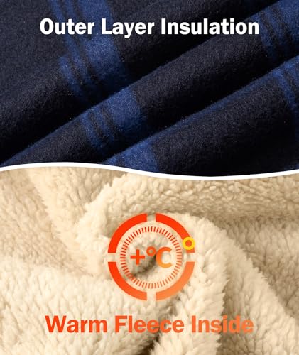 Image of Boys Fleece Jacket with Hood Unisex Child Sherpa Lined Zip Up Warm Coat Hooded Sweatshirt Outerwear