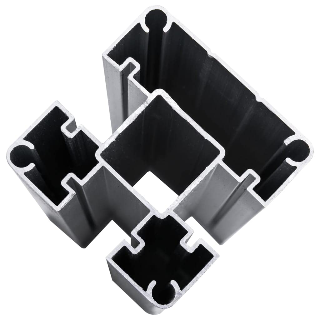 vidaXL Zaunelement Set WPC 872x105 cm Schwarz