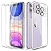 LK Coque pour iPhone 11, 2 Verre Trempé Protection écran & 2 Caméra Protecteur, Souple Silicone TPU Bumper, Shock-Absorption Housse de Protection, Ultra Coque Transparent iPhone 11-Crystal Clear