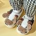 Dubuto Kids Cute Cow Animal Slippers, Cozy Anti-slip Soft Plush Warm Home House Slippers for Toddler Kids