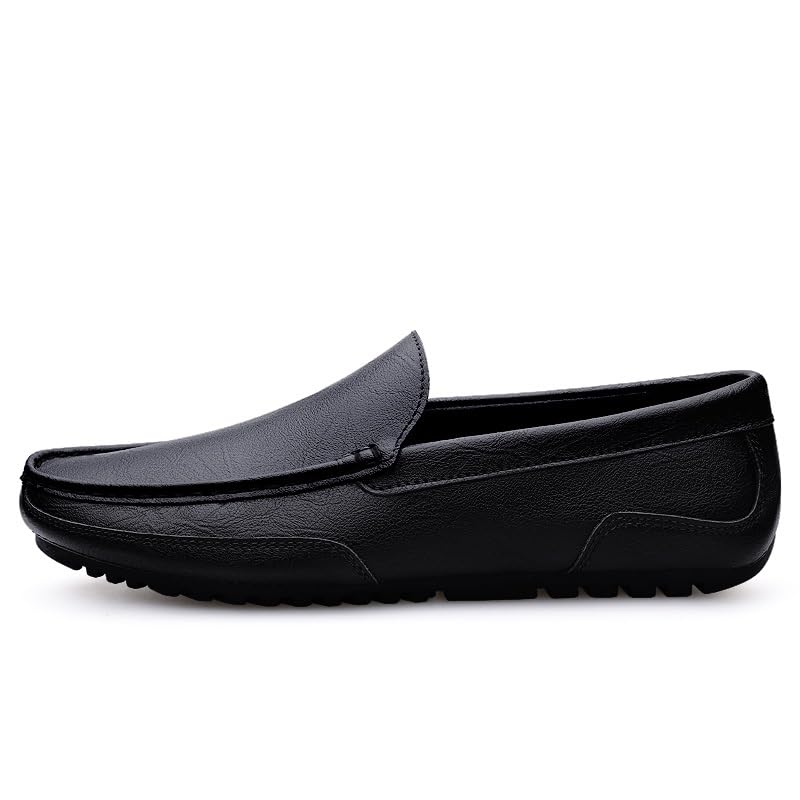 Mens Loafers Shoe Round Toe PU Leather Loafer Shoes Flat Heel Flexible Resistant Outdoor Wedding Slip On3