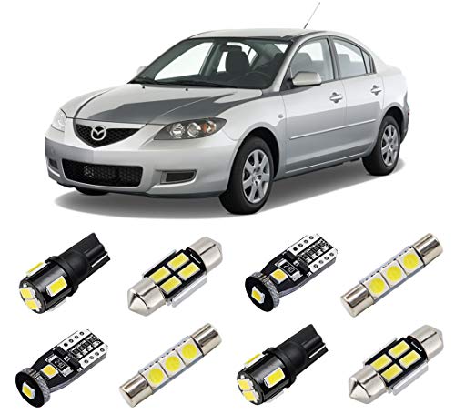 Kit de luces LED interiores blancas para Mazda 3 Sedan 2003-2009