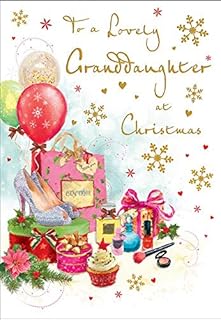 Traditional Christmas Card Granddaughter - 9 x 6 inches - Regal Publishing