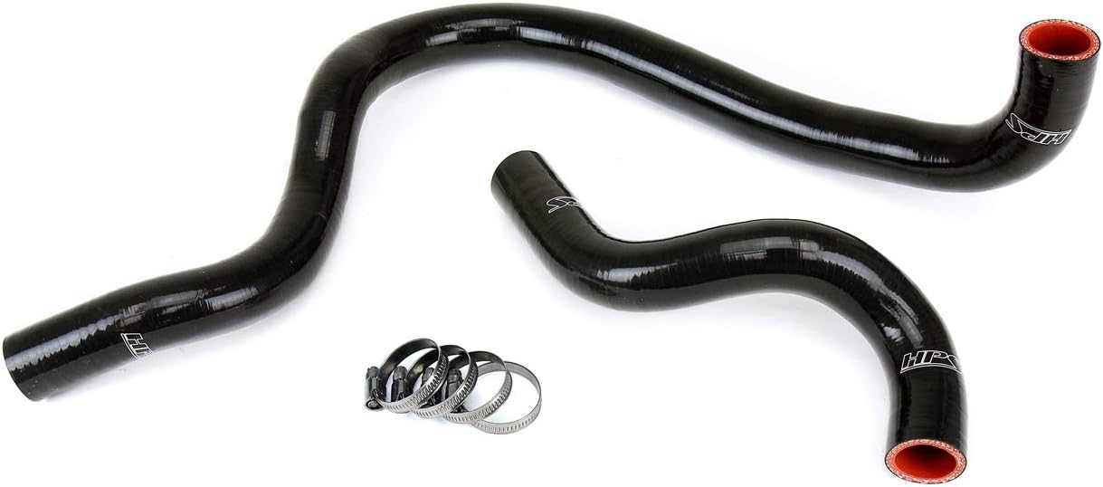 HPS Black Silicone Radiator Hose Kit Coolant OEM Replacement Upper Lower 57-1843-BLK