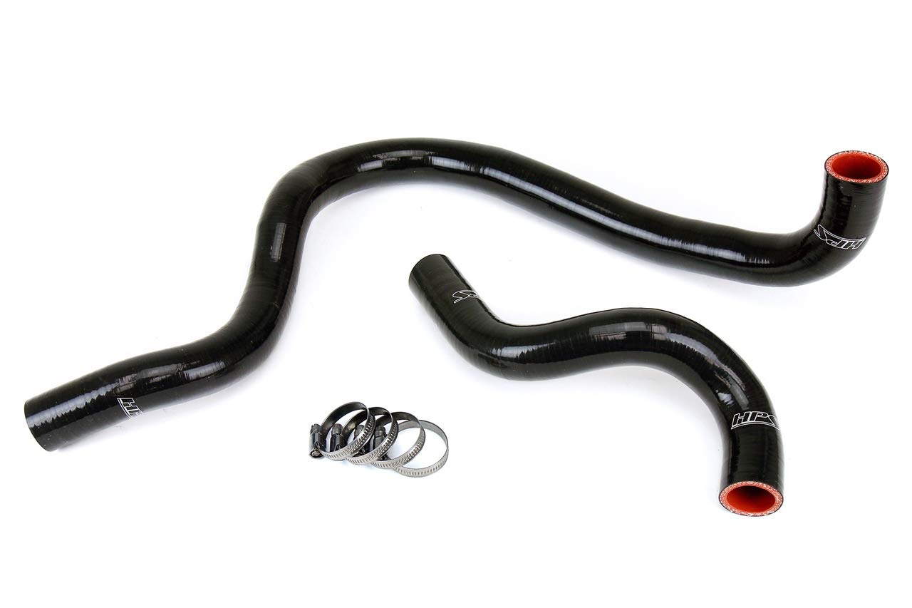 HPS Black Silicone Radiator Hose Kit Coolant OEM Replacement Upper Lower 57-1843-BLK