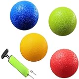 New Bounce Dodge-Ball Set - 7 Inch Heavy Duty Dodgeball Balls - Set of 4, PG7 Balls, 1 Pump, and 2...
